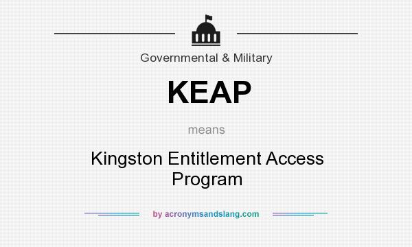 What does KEAP mean? It stands for Kingston Entitlement Access Program