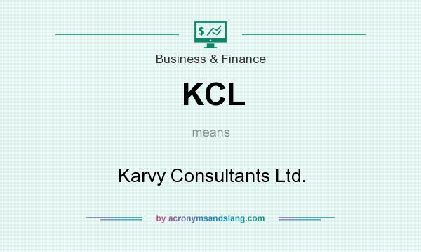 What does KCL mean? It stands for Karvy Consultants Ltd.