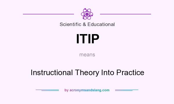 What does ITIP mean? It stands for Instructional Theory Into Practice