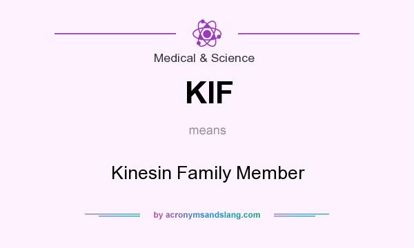 What does KIF mean? It stands for Kinesin Family Member