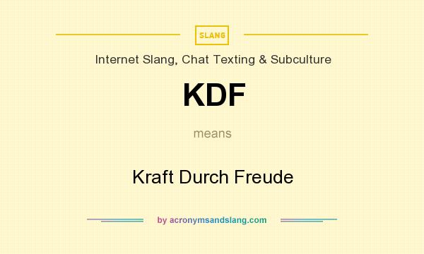 What does KDF mean? It stands for Kraft Durch Freude