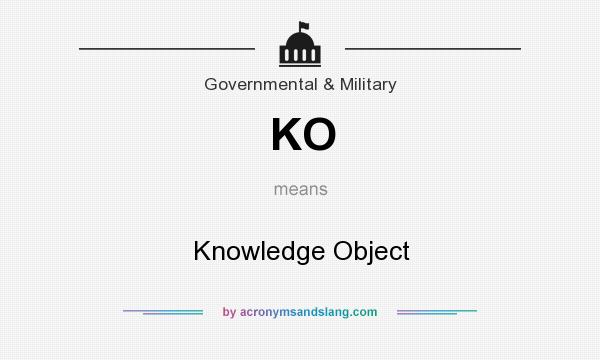 What does KO mean? It stands for Knowledge Object