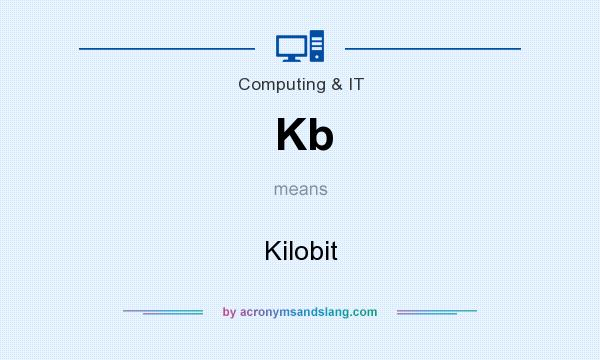 What does Kb mean? It stands for Kilobit