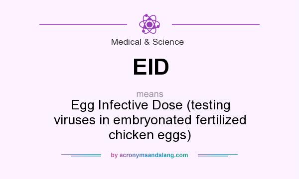 What does EID mean? It stands for Egg Infective Dose (testing viruses in embryonated fertilized chicken eggs)