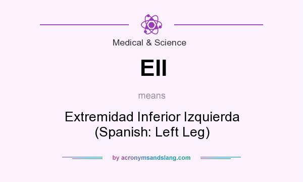 What does EII mean? It stands for Extremidad Inferior Izquierda (Spanish: Left Leg)