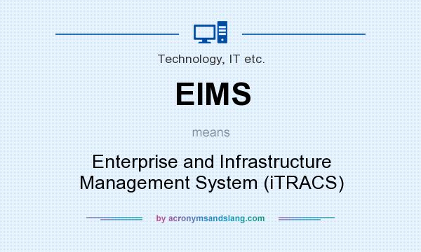 What does EIMS mean? It stands for Enterprise and Infrastructure Management System (iTRACS)