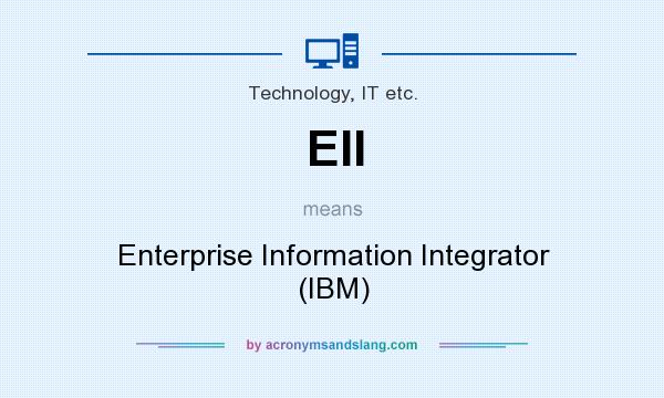 What does EII mean? It stands for Enterprise Information Integrator (IBM)