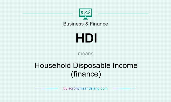 What does HDI mean? It stands for Household Disposable Income (finance)
