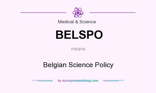 What does BELSPO mean? It stands for Belgian Science Policy