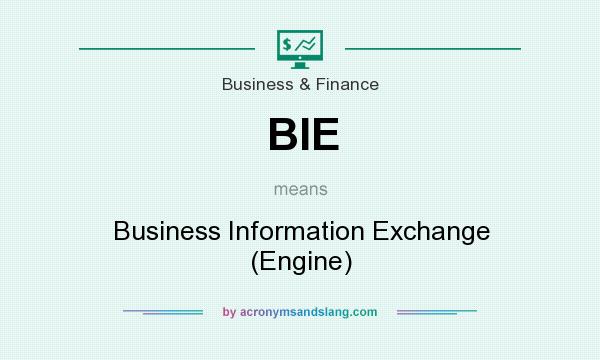 What does BIE mean? It stands for Business Information Exchange (Engine)