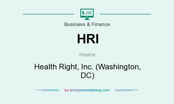 What does HRI mean? It stands for Health Right, Inc. (Washington, DC)