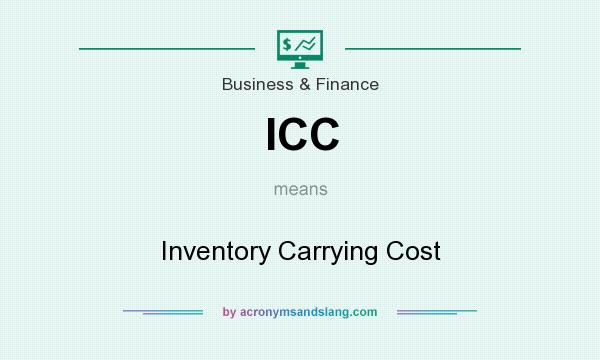 What does ICC mean? It stands for Inventory Carrying Cost