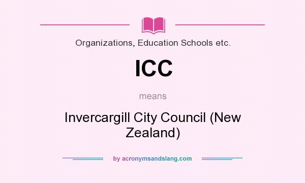 What does ICC mean? It stands for Invercargill City Council (New Zealand)