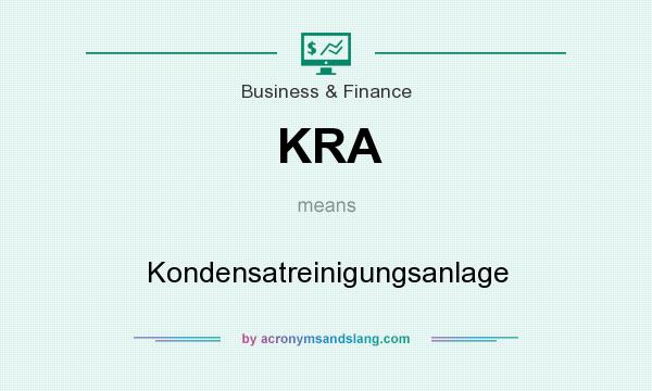 What does KRA mean? It stands for Kondensatreinigungsanlage