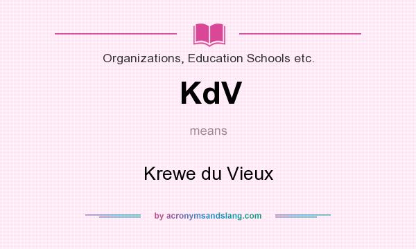 What does KdV mean? It stands for Krewe du Vieux