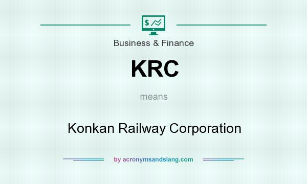 What does KRC mean? It stands for Konkan Railway Corporation