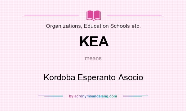 What does KEA mean? It stands for Kordoba Esperanto-Asocio