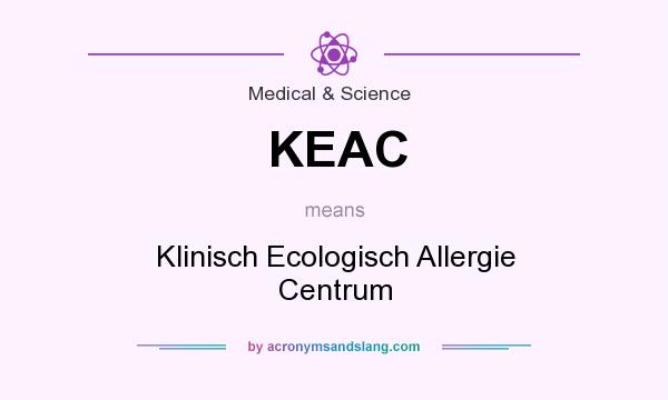 What does KEAC mean? It stands for Klinisch Ecologisch Allergie Centrum