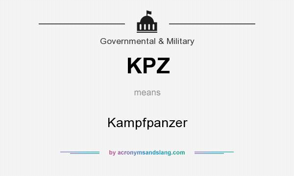 What does KPZ mean? It stands for Kampfpanzer