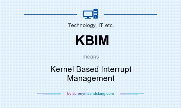 What does KBIM mean? It stands for Kernel Based Interrupt Management