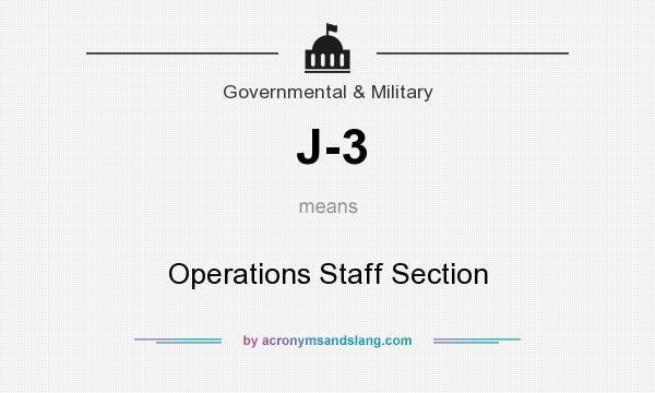What does J-3 mean? It stands for Operations Staff Section