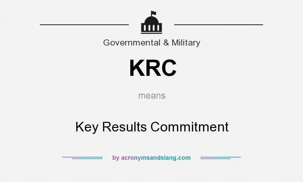 What does KRC mean? It stands for Key Results Commitment