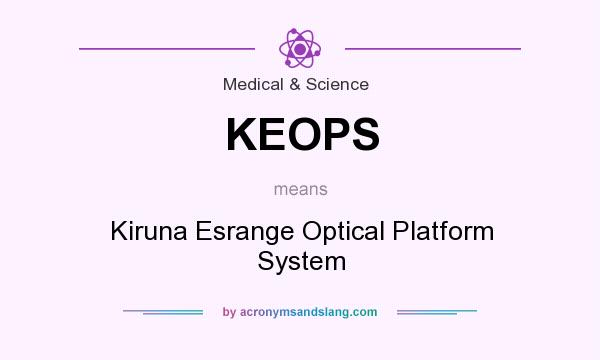 What does KEOPS mean? It stands for Kiruna Esrange Optical Platform System