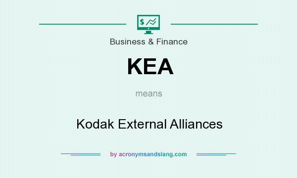 What does KEA mean? It stands for Kodak External Alliances