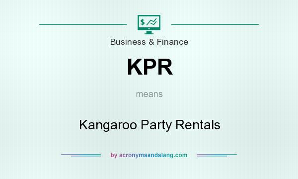 What does KPR mean? It stands for Kangaroo Party Rentals