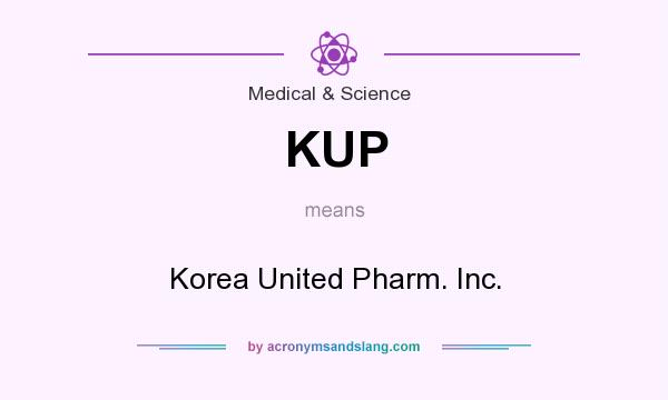 What does KUP mean? It stands for Korea United Pharm. Inc.