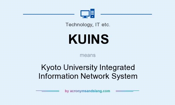 What does KUINS mean? It stands for Kyoto University Integrated Information Network System