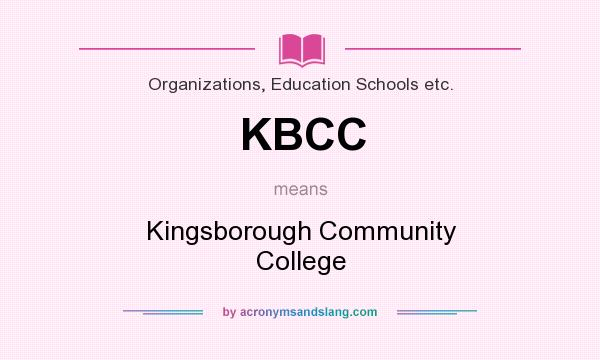 What does KBCC mean? It stands for Kingsborough Community College