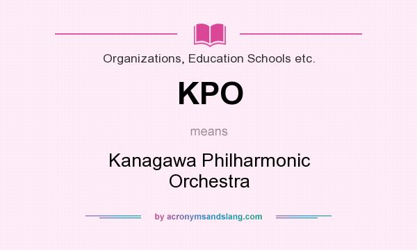 What does KPO mean? It stands for Kanagawa Philharmonic Orchestra