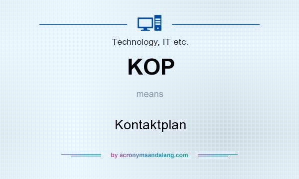 What does KOP mean? It stands for Kontaktplan