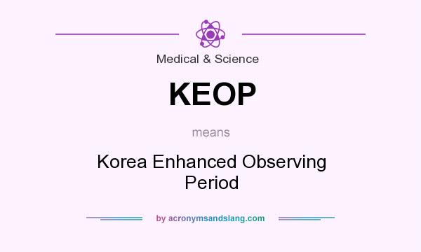 What does KEOP mean? It stands for Korea Enhanced Observing Period