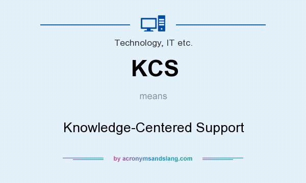 What does KCS mean? It stands for Knowledge-Centered Support