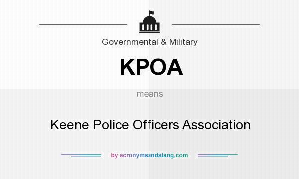What does KPOA mean? It stands for Keene Police Officers Association