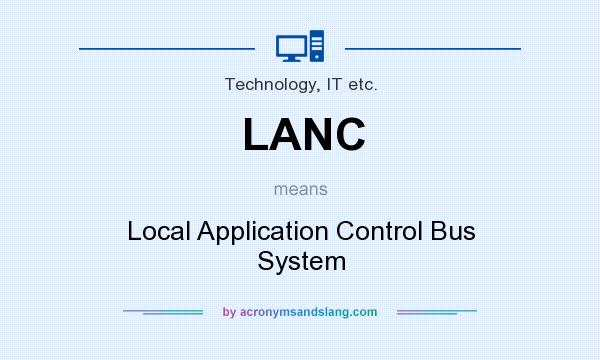 What does LANC mean? It stands for Local Application Control Bus System