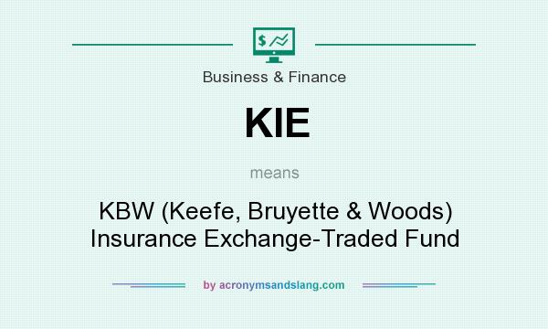 What does KIE mean? It stands for KBW (Keefe, Bruyette & Woods) Insurance Exchange-Traded Fund
