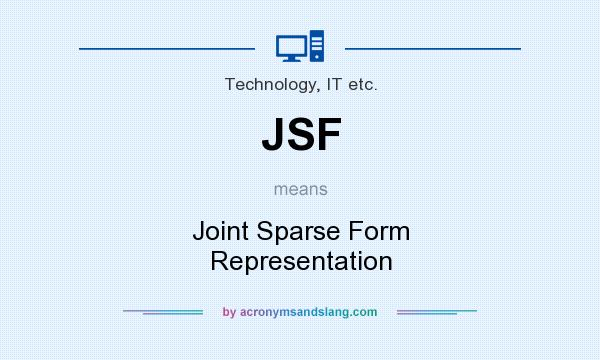 What does JSF mean? It stands for Joint Sparse Form Representation
