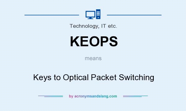 What does KEOPS mean? It stands for Keys to Optical Packet Switching