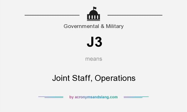 What does J3 mean? It stands for Joint Staff, Operations