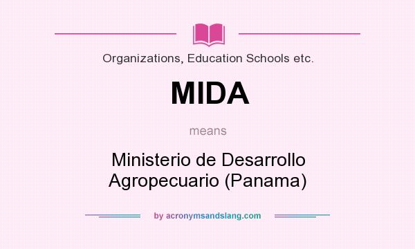 What does MIDA mean? It stands for Ministerio de Desarrollo Agropecuario (Panama)