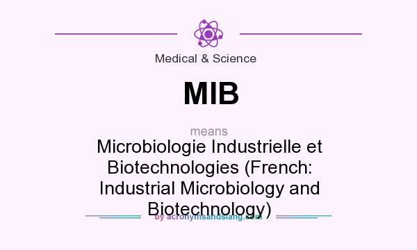 What does MIB mean? It stands for Microbiologie Industrielle et Biotechnologies (French: Industrial Microbiology and Biotechnology)