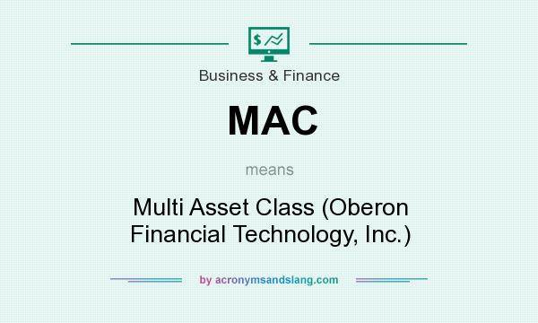 What does MAC mean? It stands for Multi Asset Class (Oberon Financial Technology, Inc.)