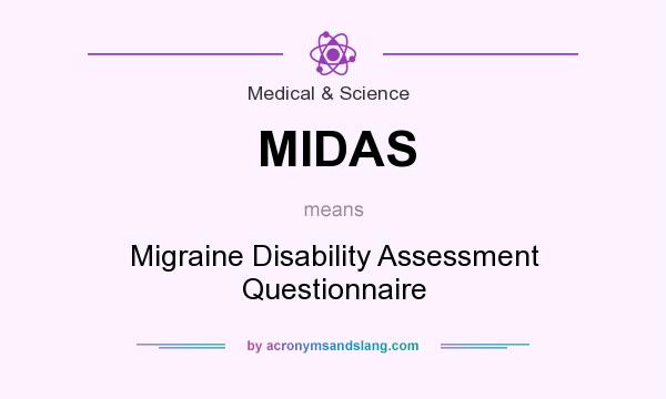 What does MIDAS mean? It stands for Migraine Disability Assessment Questionnaire