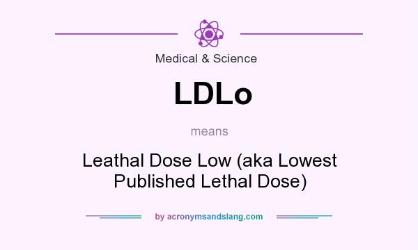 What does LDLo mean? It stands for Leathal Dose Low (aka Lowest Published Lethal Dose)