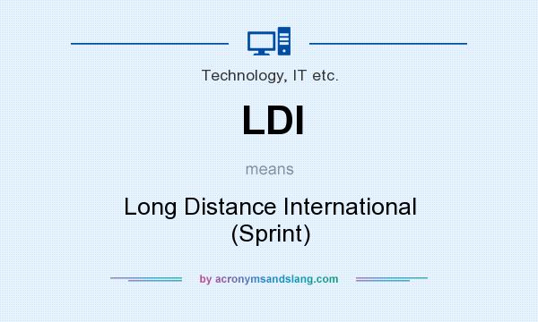 What does LDI mean? It stands for Long Distance International (Sprint)