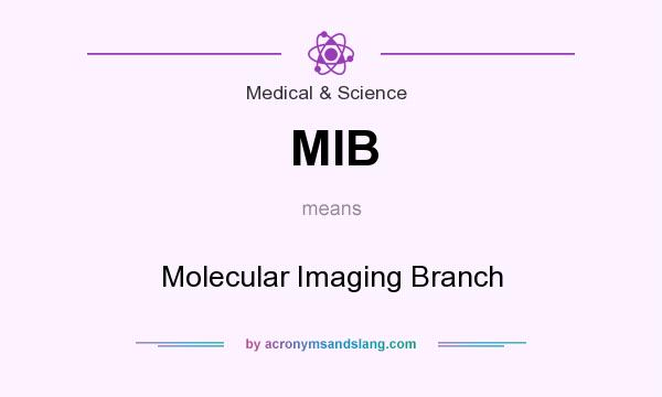 What does MIB mean? It stands for Molecular Imaging Branch