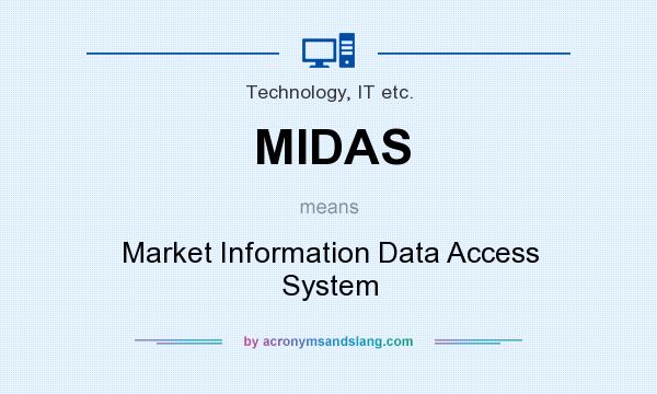What does MIDAS mean? It stands for Market Information Data Access System